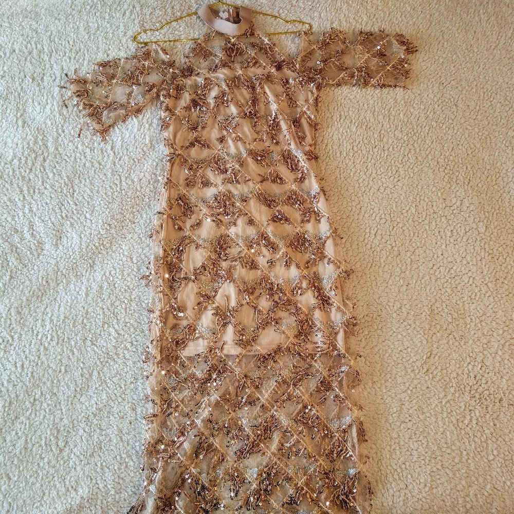 Rose Gold Halter Dress